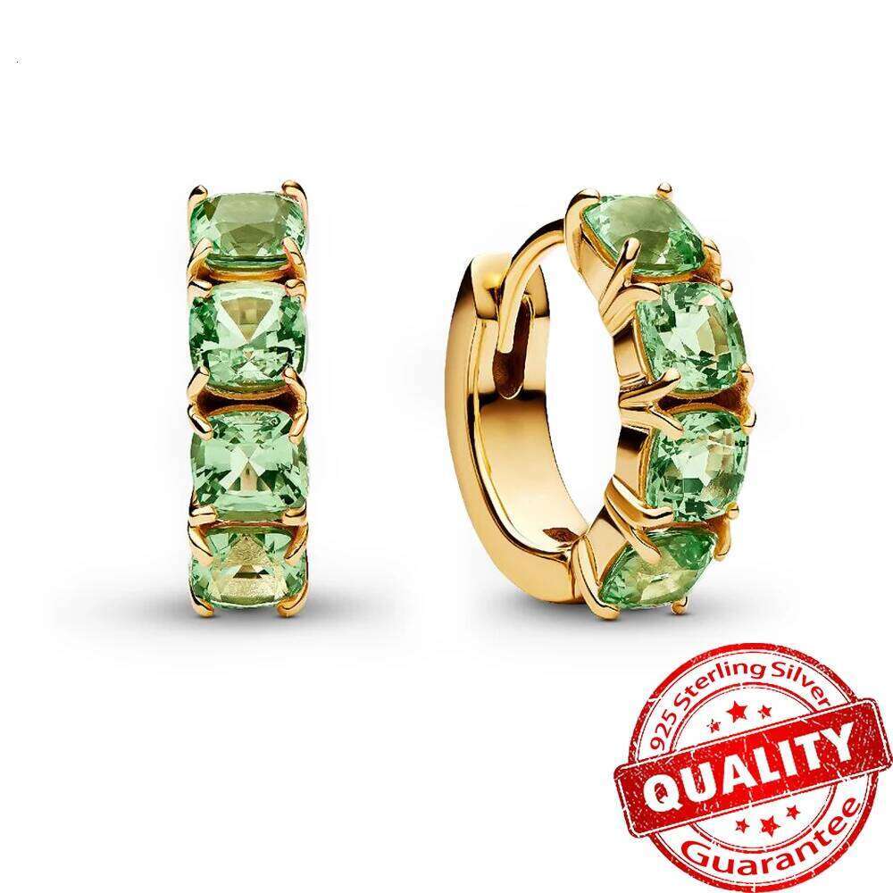 2025 New earring for women 925 Sterling Silver Light Blue Hie Earrings Pink Hoop Earrings For Girl Best Birthday Jewelry Gift