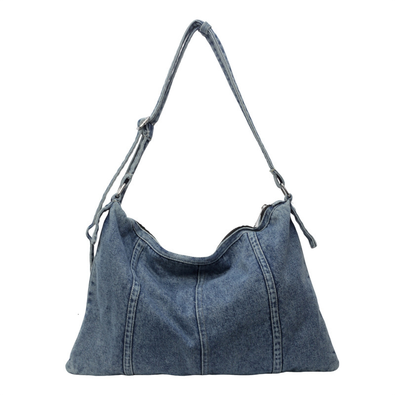 Denim for Women New Fashion Commuting High-end Feel Single Shoulder Crossbody Large Capacity Tote Bag