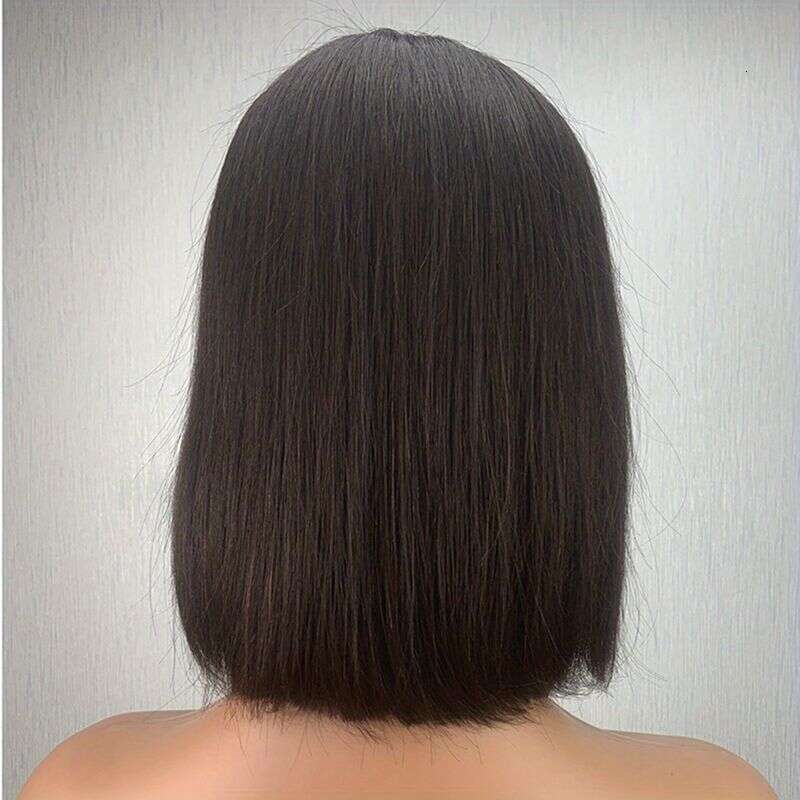 150% Density 13X4 Short Bob Pre Plucked With Baby Straight 13X4 Transparent Lace Front Human Hair Wigs For Women