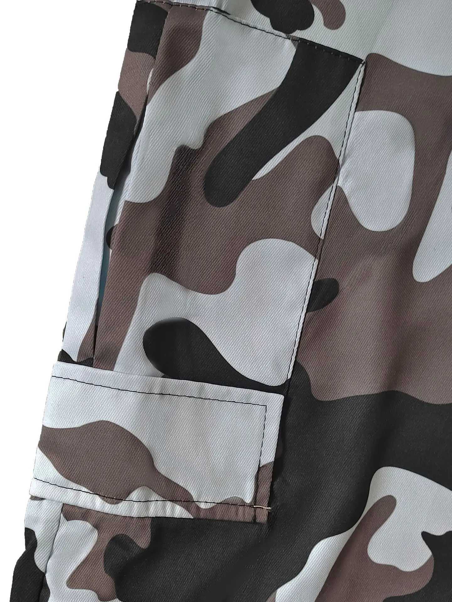 New Large Pocket Loose Overalls Mens Outdoor Sports Jogging Tactical Pants Elastic Waist Casual Work Pants camouflage pants X250812