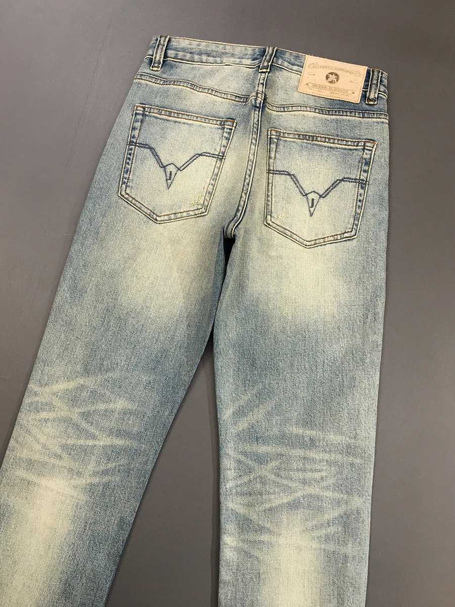 2025 Spring Stretch Ripped Patch Denim Jeans for Men American Vintage Casual High-Street Trend Ink Splatter Slim Straight Pants X250812