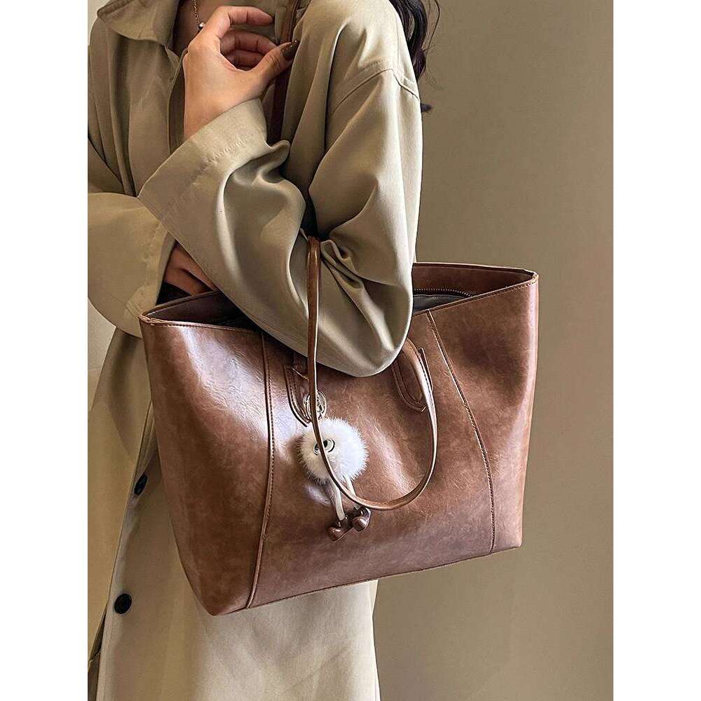 toteBag Shoulder bag ROSE NOIRE Women S Large Capacity New Spring Summer High End Brown College Student Commuter Tote Bag