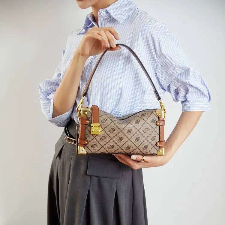 Hot Selling Leather Shoulder Purse Secure Zipper Tote Casual Work Travel Handbag