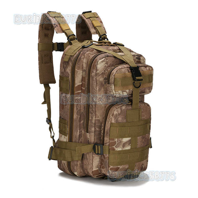 Military Enthusiast Tactical Bag Outdoor Sports Hiking Bag 30l Oxford Waterproof Camouflage 3p Backpack H250811