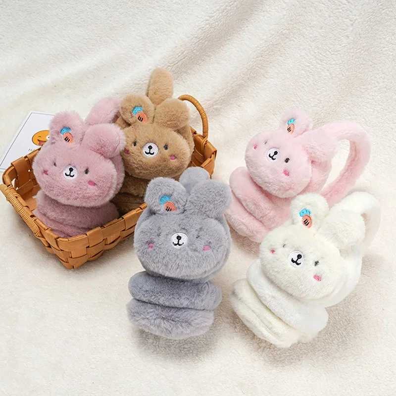 Childrens Earmuffs Warm Women Men Winter Warm Cute Earmuffs Headband Outdoor Windproof Solid Color Foldable Fluffy Ear Covers XJ250812