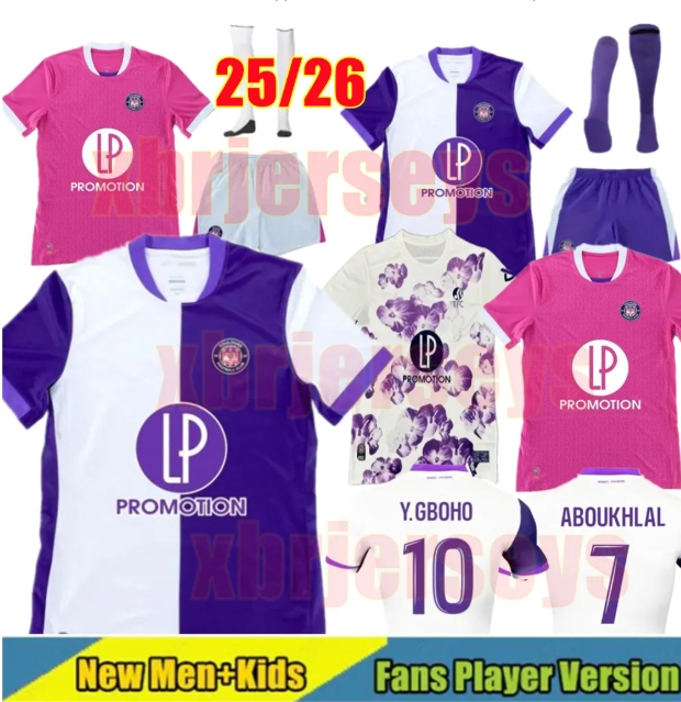 Toulouse soccer jerseys 25-26DONNUM DALLINGA Home Away 3rd maillot de foot Club Men kit football shirt uniform CISSOKO ONAIWU ABOUK JK CHAIBI CISSOKO