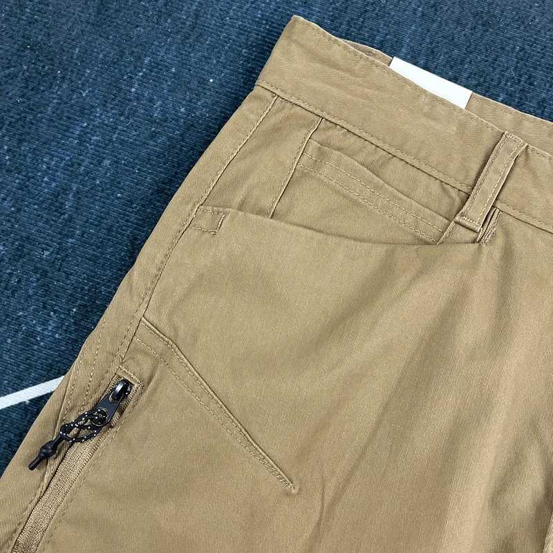 High-end cotton casual pants mens American retro small straight slim cargo pants X250812