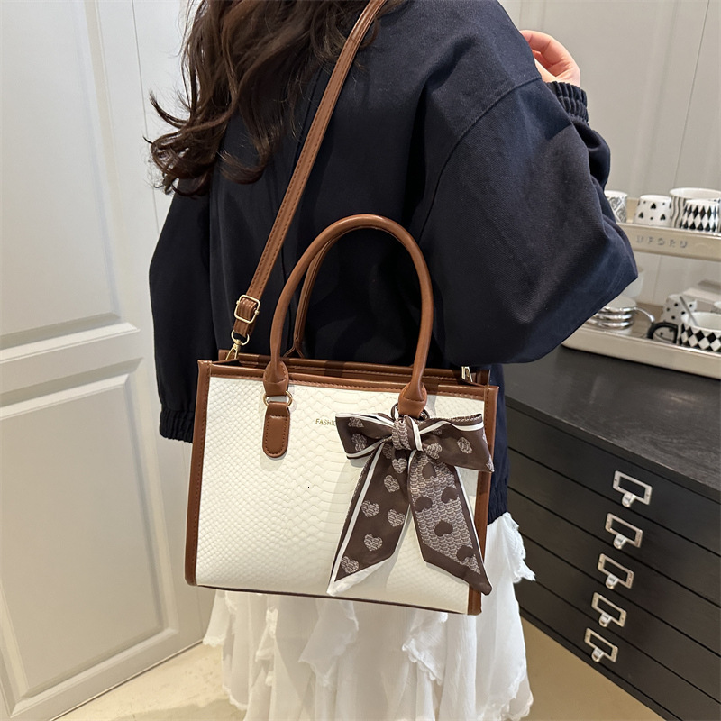 Scarf New Trend Commuting Simple Color Block Women s Textured Casual Stylish Single Shoulder Crossbody Handbag Small Square Bag ddmymarket