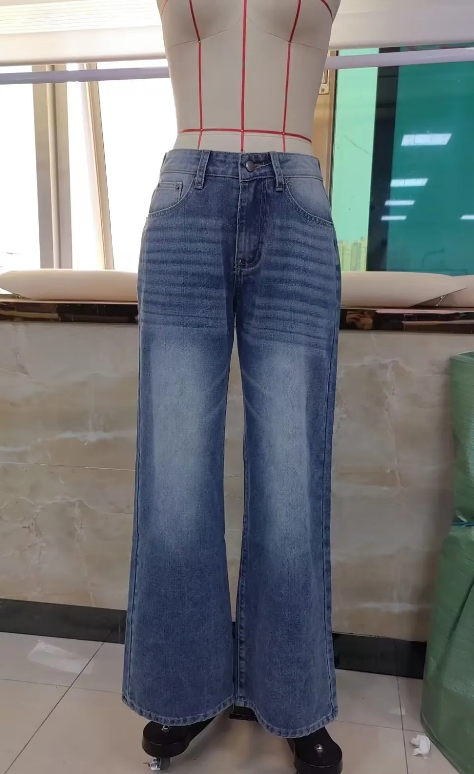 Fashion Women Wide Leg Denim Pants Casual Vintage Bow Print Loose Jeans Trousers for Work Office Y2K Vintage Streetwear 250811