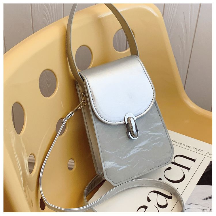 Spring New Fashionable Design Single Shoulder Crossbody Solid Color Lock Fresh Underarm Texture Phone Bag ddmymarket