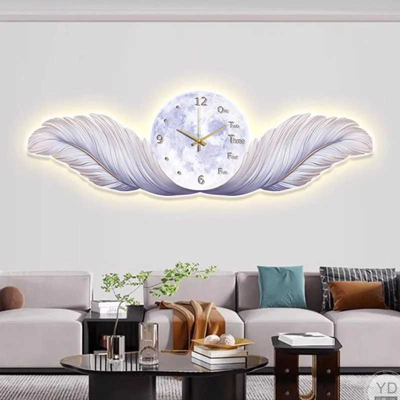 Aesthetic Modern Wall Clocks Digital Wood Vintage Kitchen Interior Aesthetic Wall Watch n Reloj De Pared Home Decor S25812