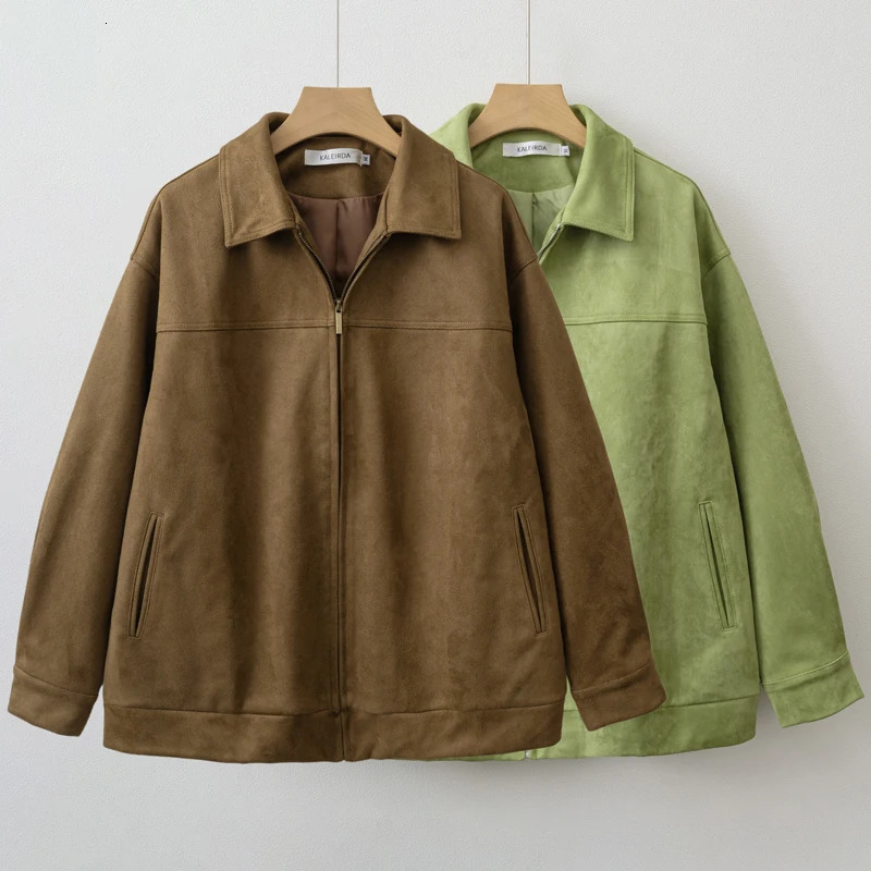 2025 Fall Autumn Winter Women Fashion Suede Basic Jacket Basic Blazer 250811