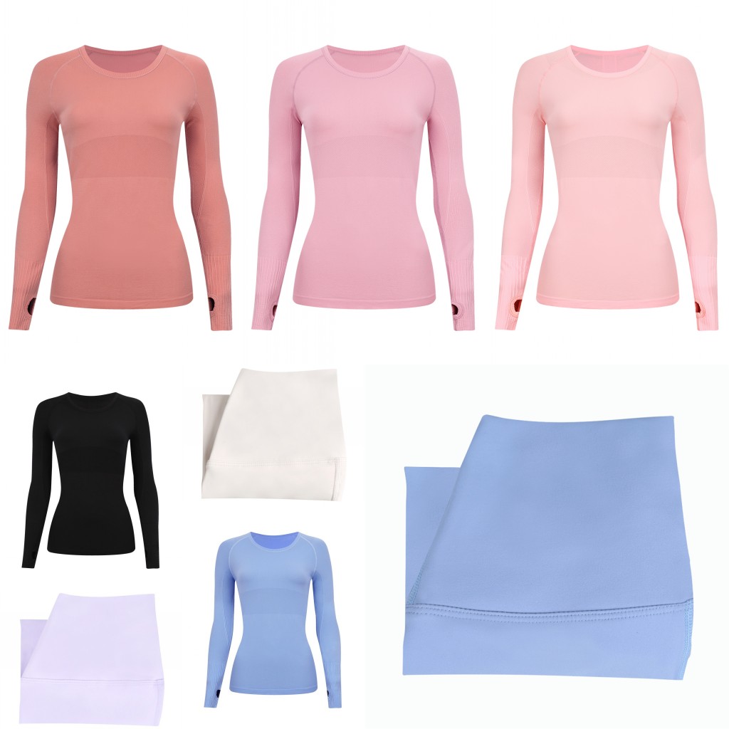 Womens Designer Yoga 9-inch Pants High Quality Long Sleeve T shirt Summer Casual Solid Color Yoga Outdoor Workout Sweatpants Breathable Yoga Sweatshirt