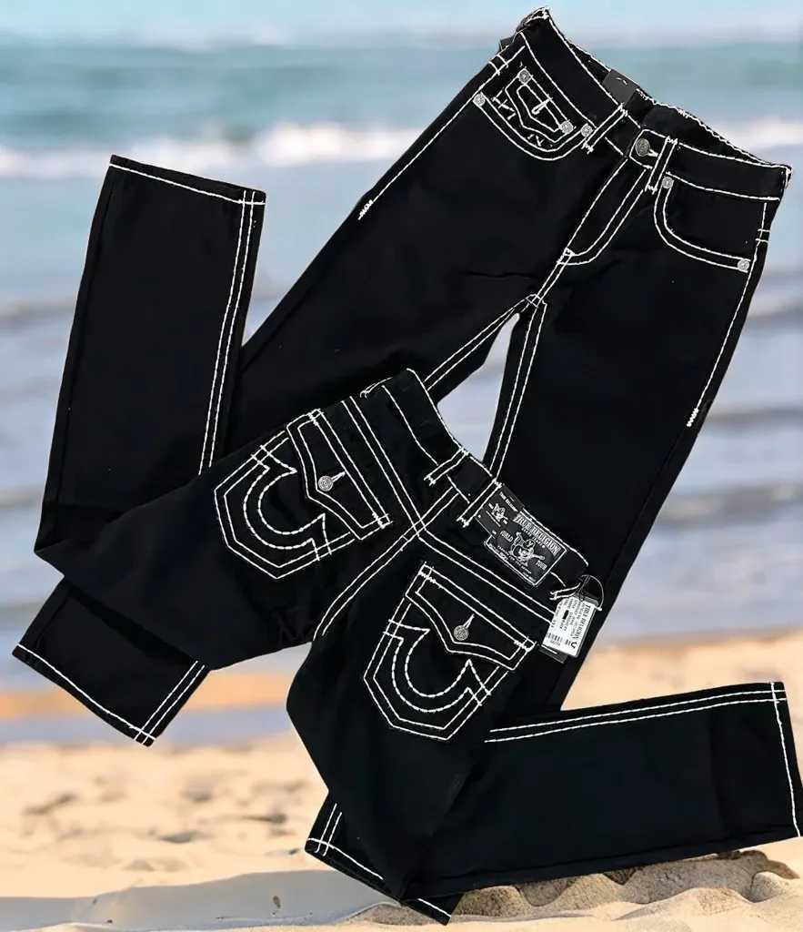 Hip Hop Fashion Embroidered Straight Leg Wide Leg Jeans Street Leisure Denim Pants Beautiful Y2k Vintage Gothic Men Clothing X250812