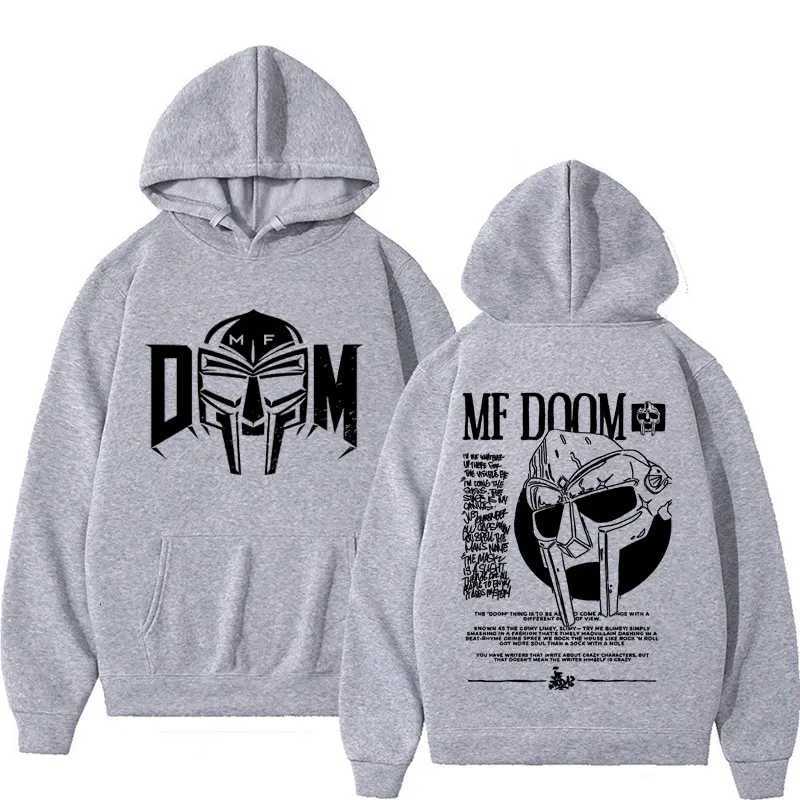 MF Doom Madvillain Metal Face Hoodies Oversize Vintage 90s Rapper Sweatshirt Men Women Harajuku Gothic Casual Hooded Streetwear Y250811