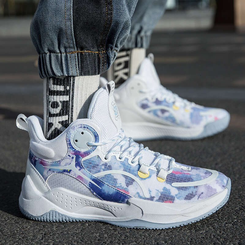 K713 Fluorescent Basketball Men's Rubber Anti-Slip Sole Free shipping Cement Court Competition Couple Style Trendy Sports Shoes