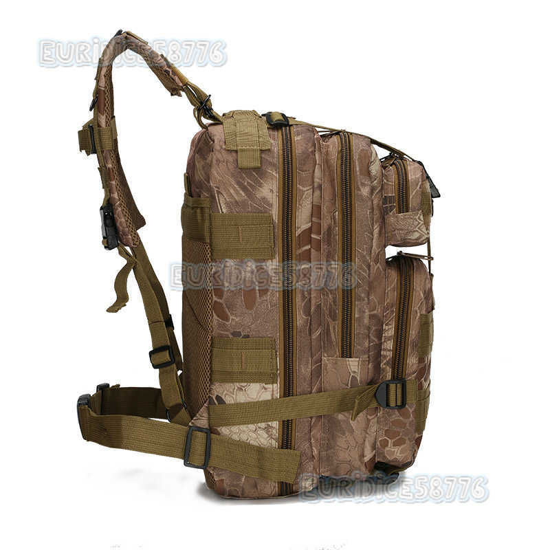 Military Enthusiast Tactical Bag Outdoor Sports Hiking Bag 30l Oxford Waterproof Camouflage 3p Backpack H250811