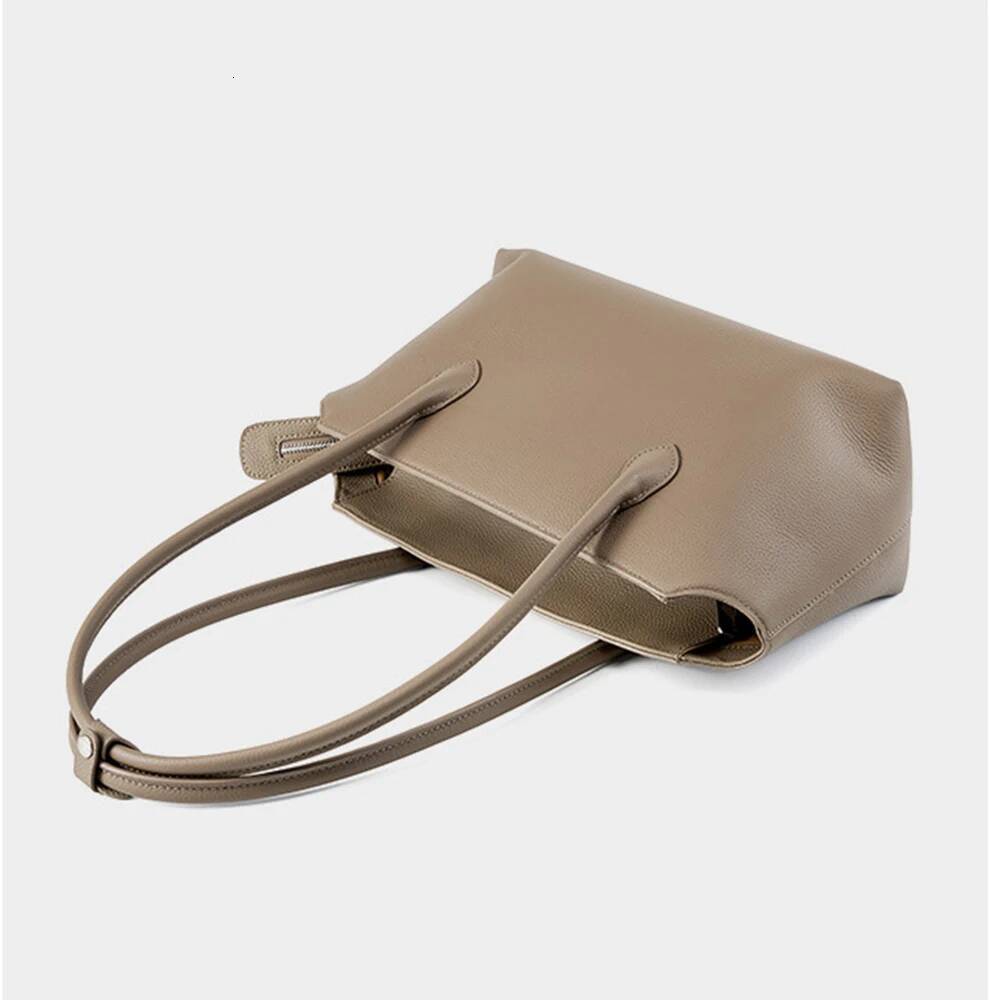 Genuine Handbag High-End Minimalist Top Layer Cow Leather Tote Bag Women's Large Capacity Underarm shoulder bag