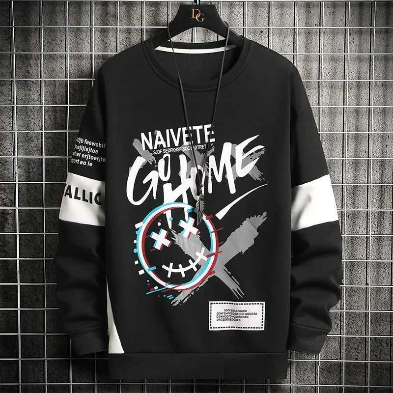 Mens Trendy Sweaters Korean Harajuku High Street Sweatshirt Digital High-quality Mens CloTHing Autumn Hot Selling Top Y250811