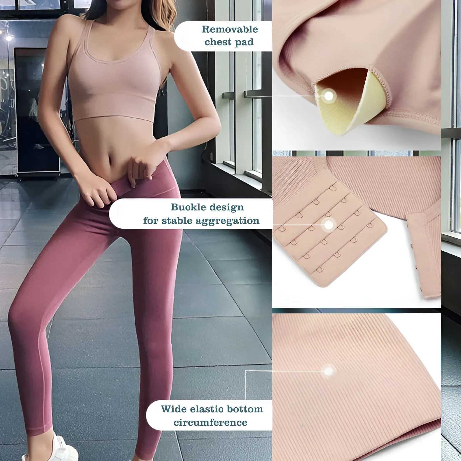 Large Size Non Steel Ring Shock-Absorbing Sports Bra for Women Cross Over Beauty and Adjustable Back Buckle Fitness Bra Z250812