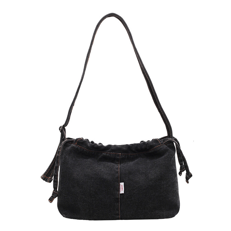 Denim New Fashion Versatile Single Shoulder Crossbody Commuter Large Capacity Tote Bag