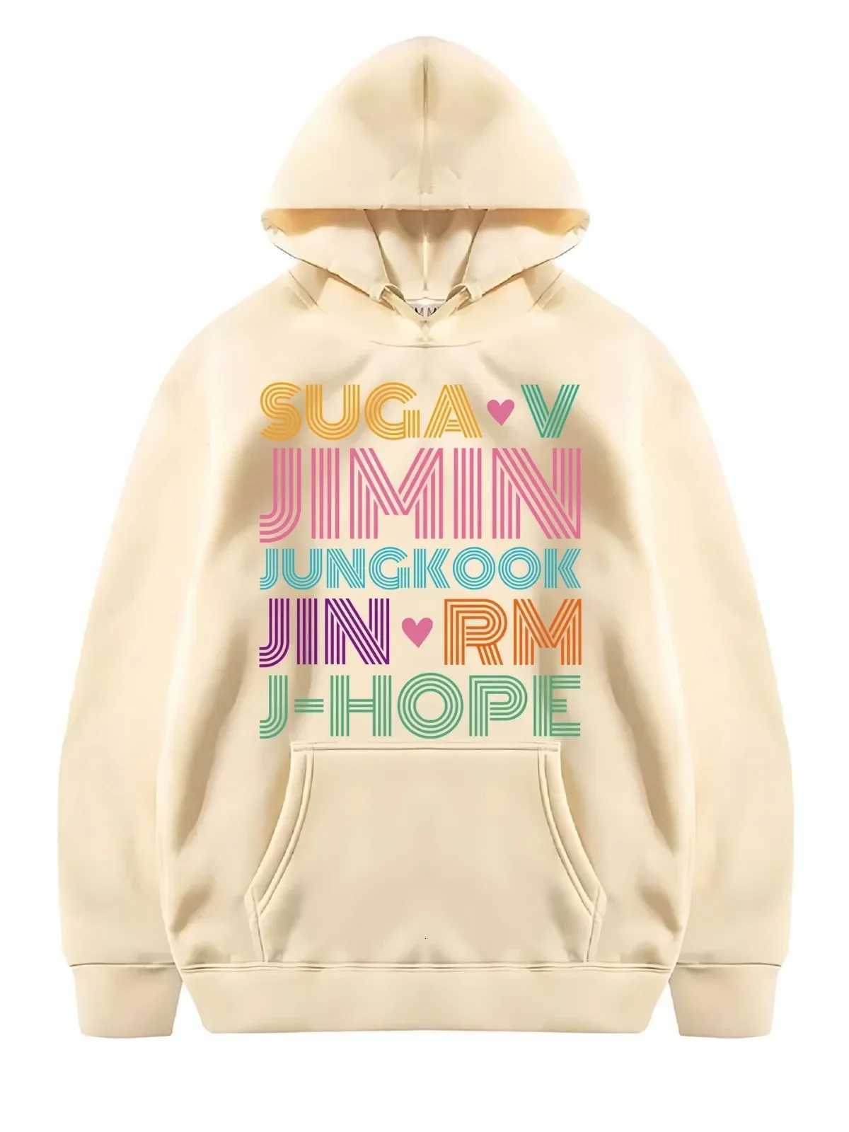 JIMIN JUNG KOOK J-HOPE JIN SUGA V RM Hoodies Sweatshirts Men/Women Fashion Kpop Hoodie JIMIN Clothes Letter Pullover Top Y250811