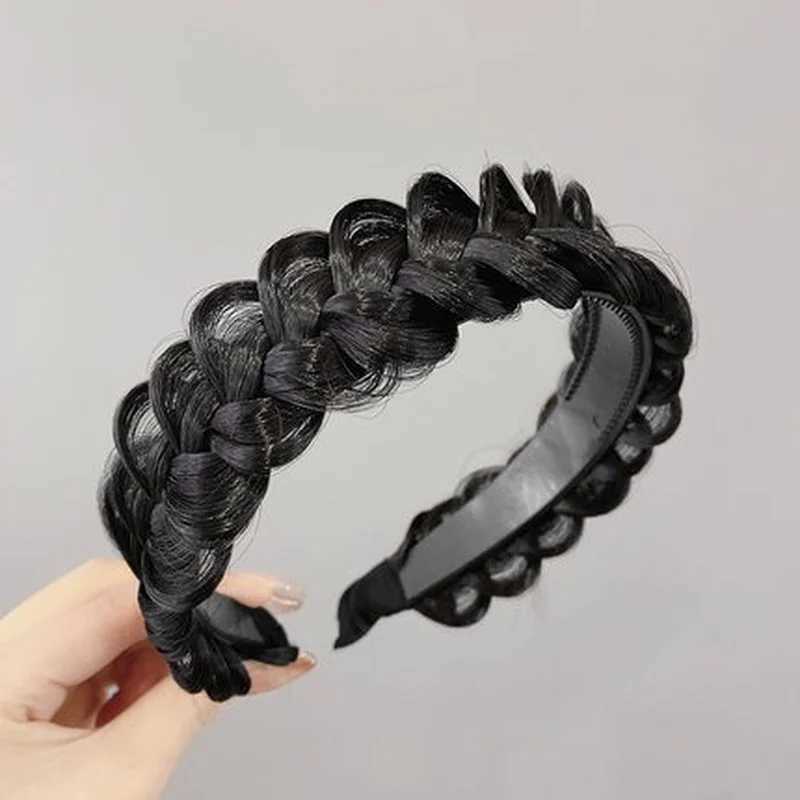 Fashion Fishbone Braid Lazy Wig Twist Hair Bands for Women Luxury Designer Non-slip Braided Wigs Hair Accessories X250812