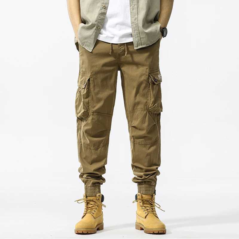 100% Cotton Cargo Pants Men Work Overalls Y2k Loose Trousers For Men Oversized Outdoor Work Pants Men Casual Pants W250812