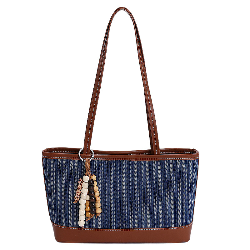 2025 Autumn bag New Shoulder Bag Retro Women s Underarm Commuter Bag New Denim Large Capacity Handbag Simple Women s Underarm Bag women s Autumn New D