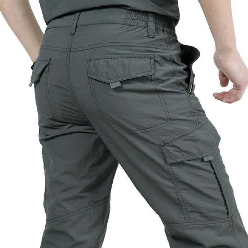 Army Military Tactical Cargo Pants Men Waterproof Quick Dry Breathable Lightweight Long Trousers Men Casual Slim Thin Trousers X250812