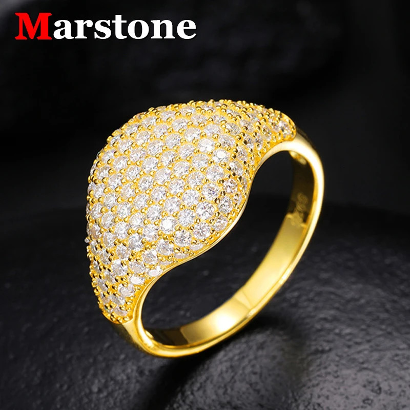 Full Diamond D Color VVS Hip-hop Mens Rings 925 Sterling Silver Top Quality Fashion Ring Fine Jewerly for Women Men 250812