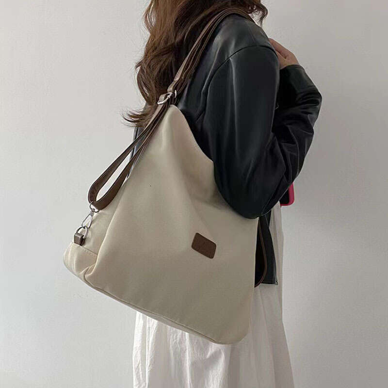 Spring Summer New Canvas Tote Multi-Functional Shoulder Crossbody Color-Block Women's Bag Wholesale B5