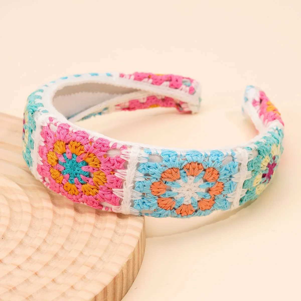YHJ NEW Knitted Band Summer Bohen Style Hairbands Seaside Vacation Handmade Hair Accessories for Women Girls X250812