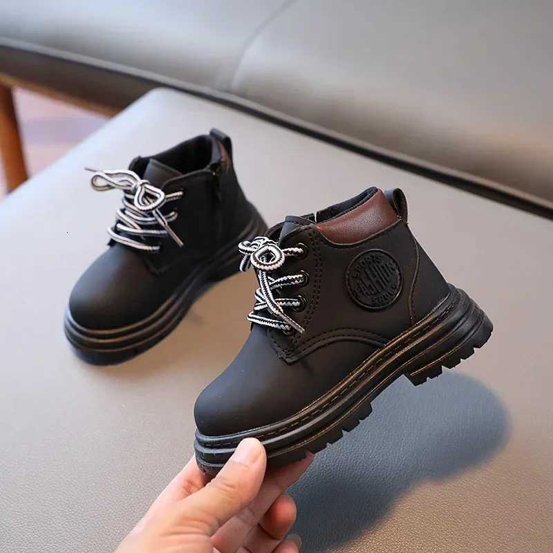 Girls PU Leather Boots Kids Ankle Boots For Boys Children Soft Sole Boots Non-slip Outdoor Shoes Fashion Toddler Kids Short Boot XJ250812