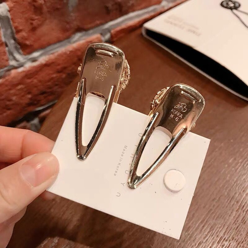 Korean Style Dongdaemun Hair Full Diamond Edge Rhinestone Bangs Small Duckbill Fashion One-word Clip Female Internet Celebrity Hairpin