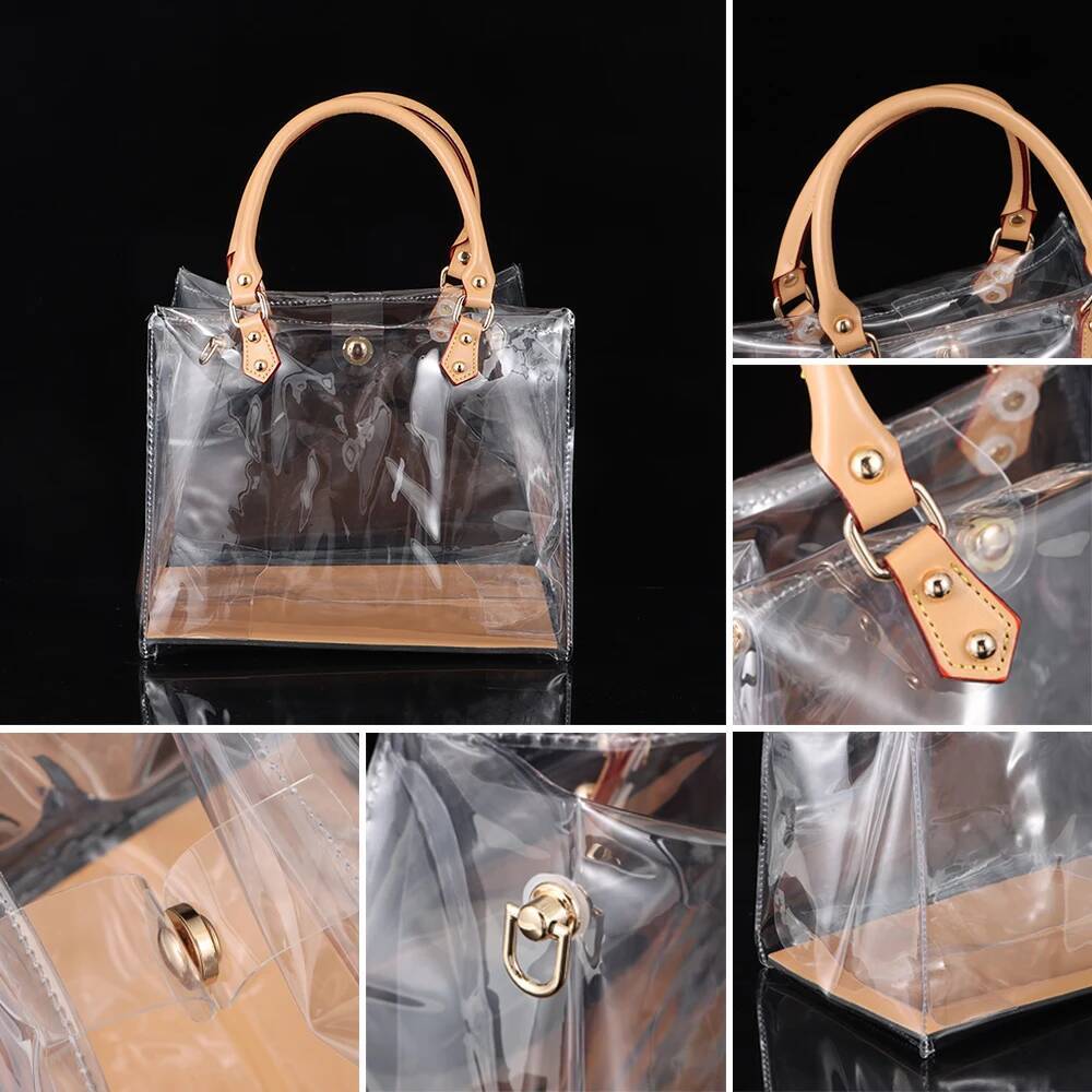 DIY PVC Tote Clear Large Capacity Handbag Making Kit Handmade Shoulder Bag Travel