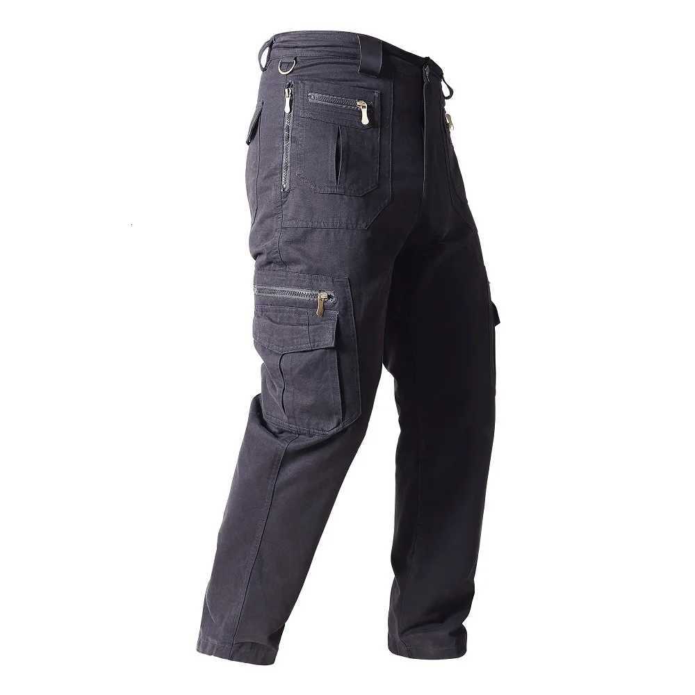 New Spring Men Multi Pockets Cargo Long Pants Men Straight Fit Casual Trousers High Quality Male Cotton Tooling Pants Size 5XL X250812