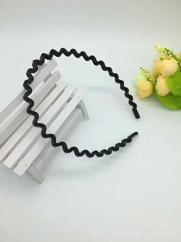 1 Pcs 2022 Fashion Wave Mens Wen Unisex Black Wavy Hair Hoop Band Sport Hairband Hair Accessories X250812