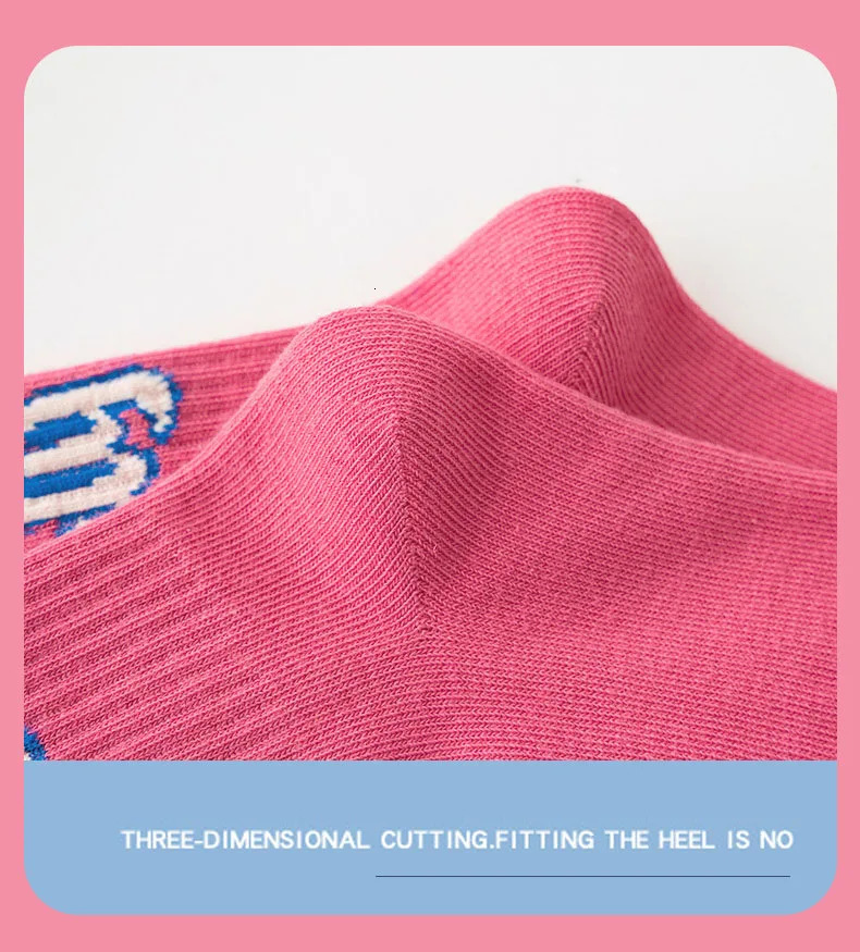 5 Pairs Childrens Socks Girls Boys Trendy Pattern Sport Sock Spring 312T Kids Midcalf Cotton 250812
