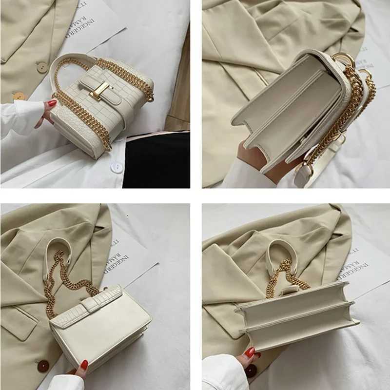 2023 New Fashion Stone Leather Chain Shoulder Bags Women Crossbody Bags Vintage Ladies Shoulder Messenger Bag Female Purses Z250812