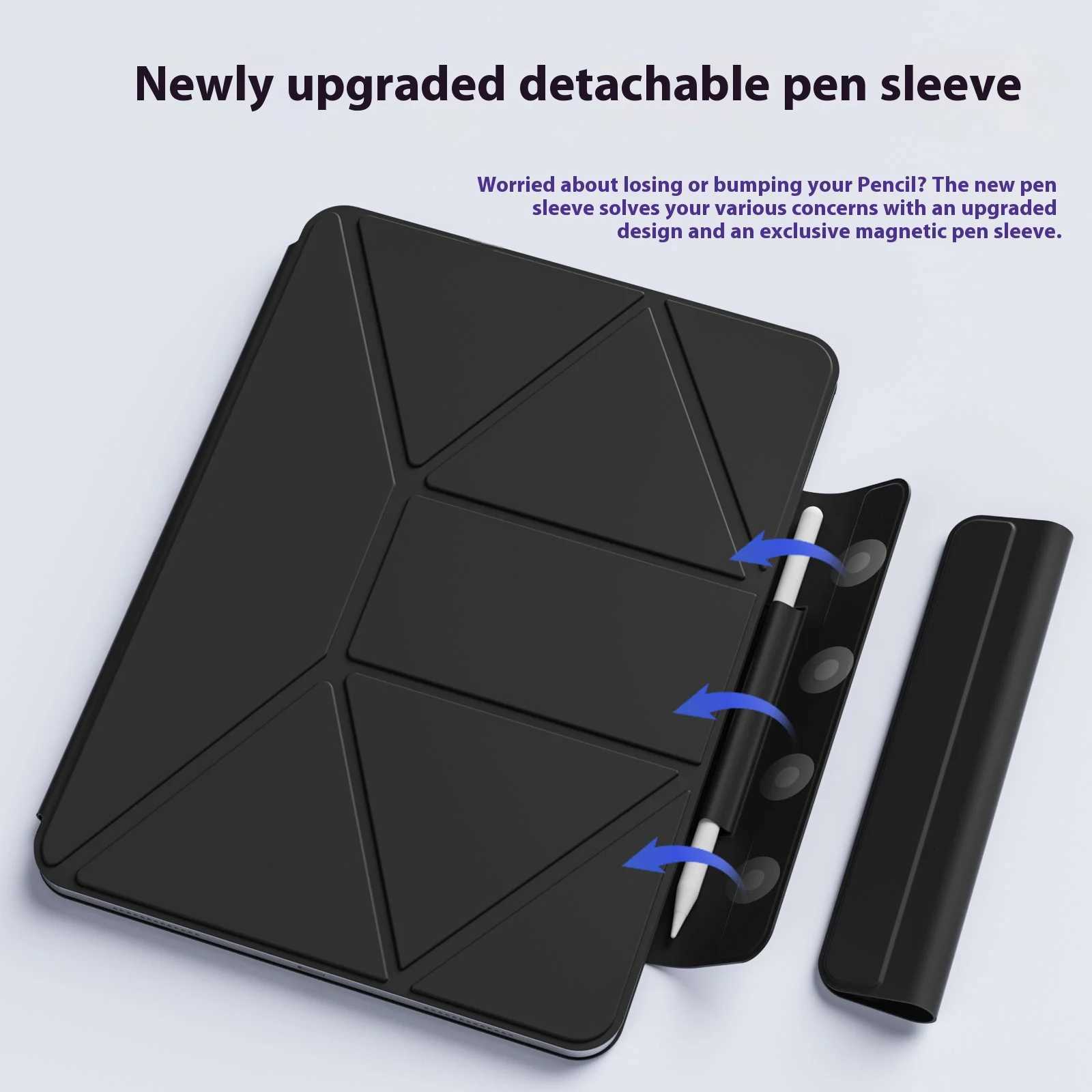 Magnetic Folio Case for iPad Air 11 M3 2025 Multi-fold Magnetic Clip for iPad Air 13 11 inch A16 11th Generation Smart Cover Z250811