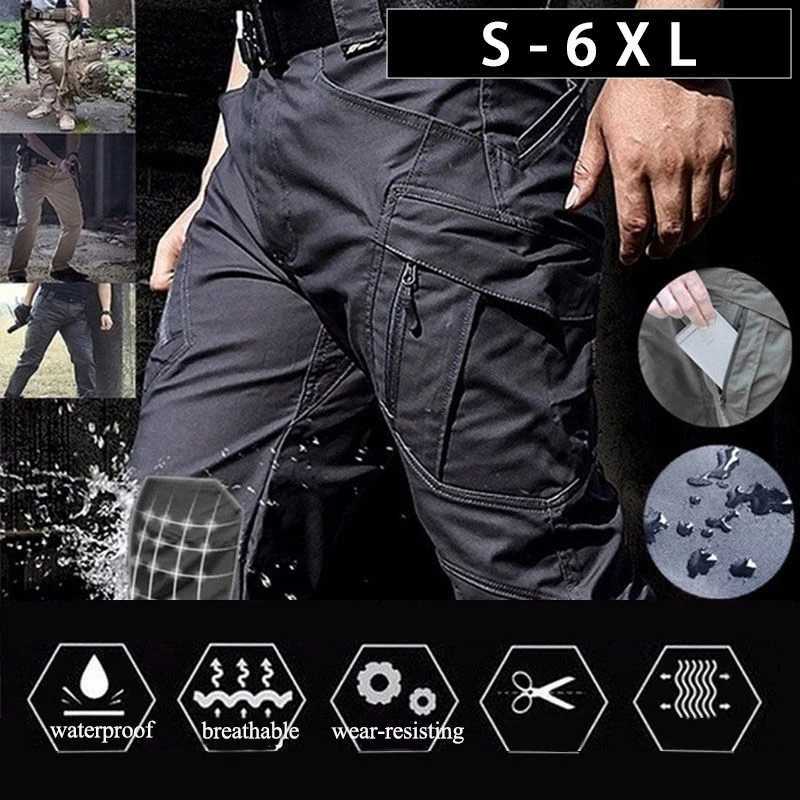 Tactical Cargo Pants Men Combat Trousers Army Military Pants Multiple Pockets Working Hiking Casual Mens Trousers Plus Size 6XL X250812