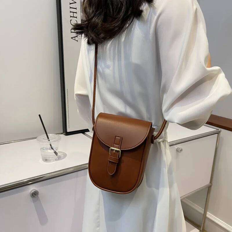 New Fashion Small Crossbody Bags Women Mini PU Leather Shoulder Messenger Packet Ladies Zipper Flap Phone Key Purse Wallets