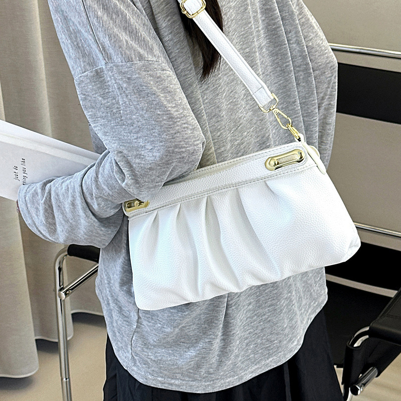 designer bag This Year's Trendy Cloud Small Bag for Women, Summer New Fashion Single Shoulder Handbag, Stylish Solid Color Luxury bag Pleated Sma