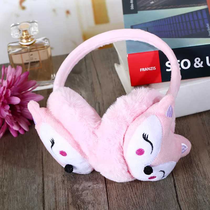 Cartoon Fox Warm Earmuff Plush Thick Soft Adjustable Ear Cover for Kids Kawaii Headband Earflap Winter Outdoor Warm Headphones XJ250812