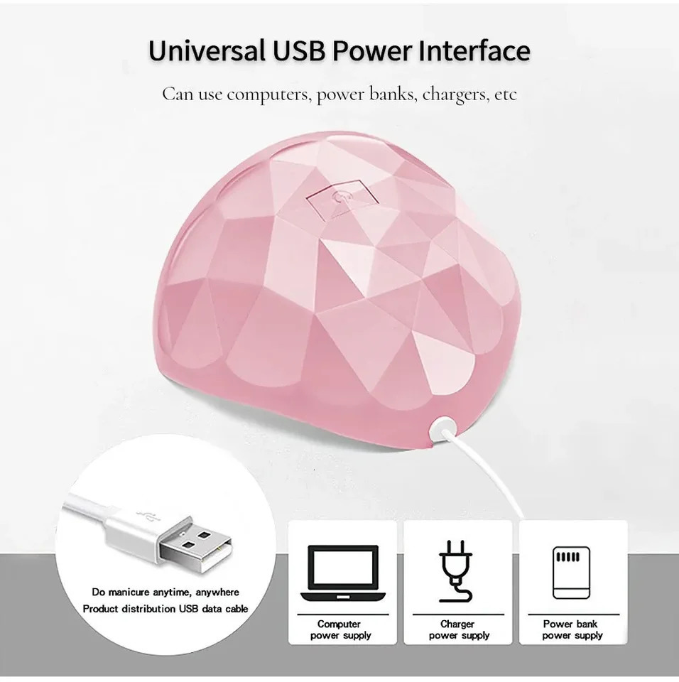 LED Nail Dryer Lamp For Nails 18 UV Lamp Beads Drying All Gel Polish USB Charge Professional Manicure Equipment 250807