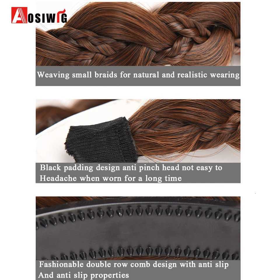 1PC Synthetic Ladies Hair Wide Fishbone Braids Non-slip Band Handmade Retro Band Styling Accessories X250812