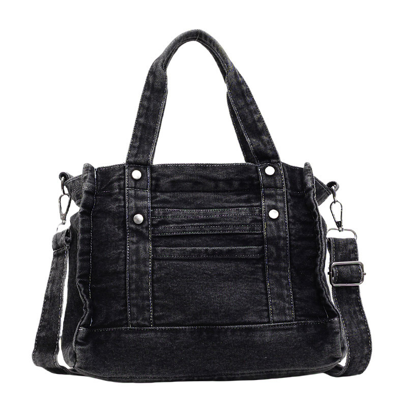 New Ins Style Washed Denim for Men and Women, Casual Versatile Handbag, Student Shoulder Crossbody Bag