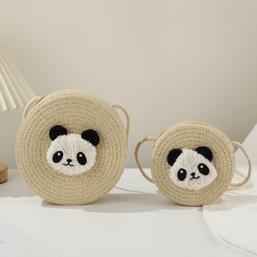 2025 Autumn New Women s Shoulder Bag Red Panda Grass Bag Woven Bag New Grass women s Woven Bag Women s Mini Cute Mobile bag Phone Crossbody Bag Autumn