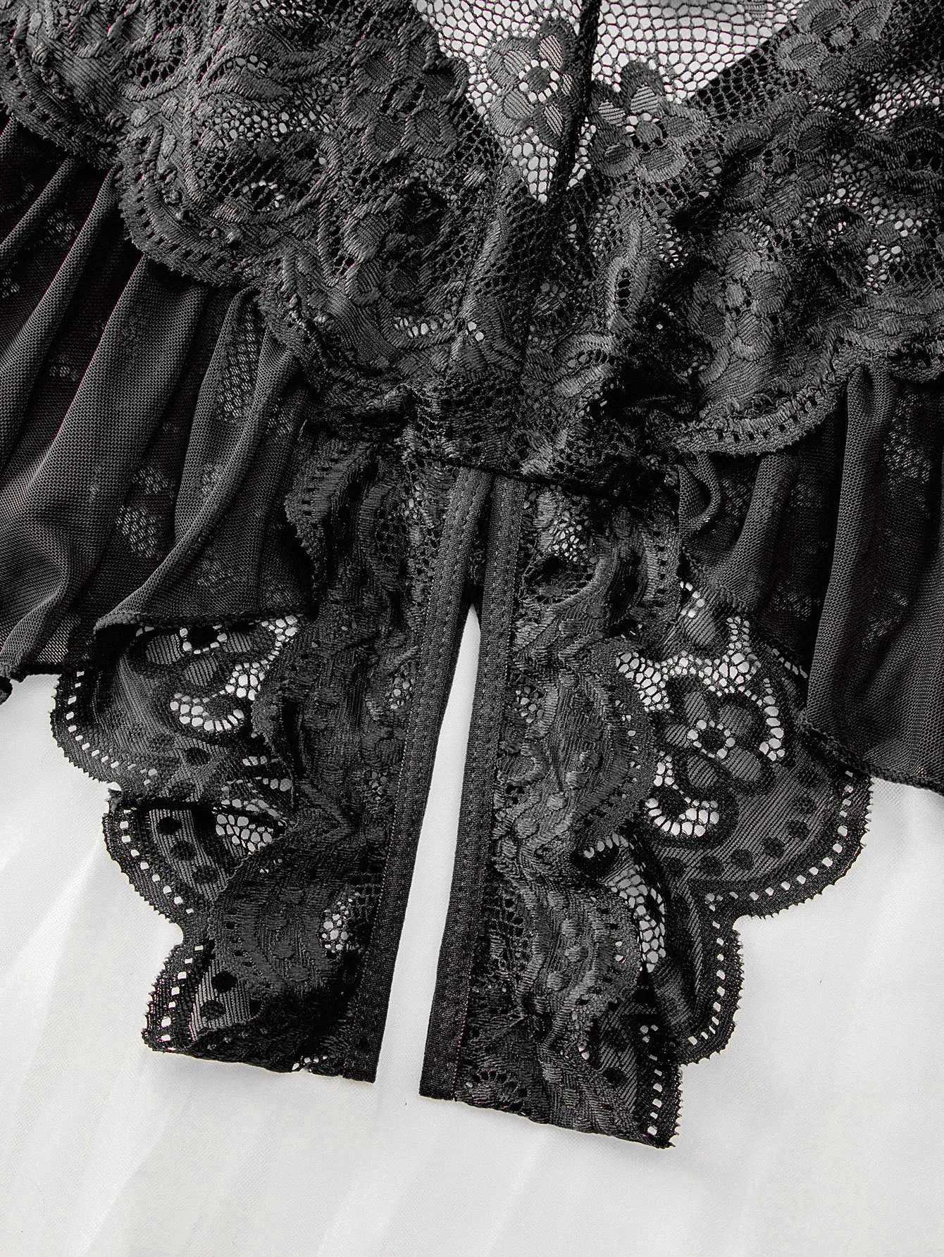 Push Up Womens Hollow Erotic Lingerie Set Lace Transparent Underwear Slim Fit Erotic Bra Set Lace Sexy Fashion Sleepwear DressXJ250812